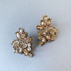 St. John Crystal Gold Earrings